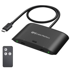 Cable Matters 20Gbps USB C KVM Switch for 2 Computers, 140W PD, Black picture