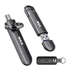 SSK 2TB USB Flash Drive SSD External Thumb Drive Dual USBC+A Up to 1000MB/s picture