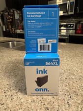 ONN  564XL HP Black Printer Ink Cartridge New factory sealed Lot of 5 NEW picture