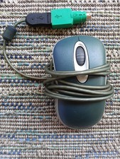 Microsoft Optical Mouse Blue Wired USB PS/2 Compatible Classic Vintage X802652 picture