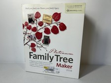Platinum Family Tree Maker 2008 PC CD-ROM Software Ancestry Genealogy Kit picture