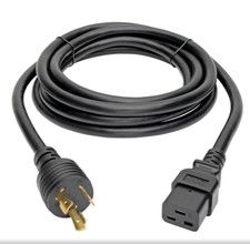 Heavy Duty Power Cable Cord IEC-320 C19 NEMA L5-20P 20A 125V 12 AWG 10ft 3M 10' picture