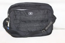 Ogio Black Solid Padded Laptop Shoulder Strap Travel Carry On Messenger Bag picture