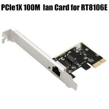 PCIe Realtek RTL8106E 10/100M 10/100Mbps RJ45 Ethernet Network Lan Card Adapter picture