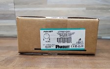 NIB NEW SEALED BOX OF 10 PANDUIT UTPSP1GRY CAT6 UTP 24AWG GREEN 1FT PATCH CORD  picture