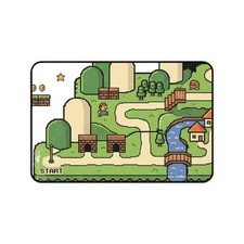 Retro Pixel Adventure Map Desk Mat | Gaming Landscape Mouse Pad picture