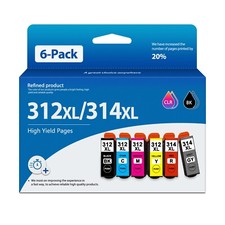 312XL 314XL 6PK 6 Color High Yield Ink Cartridge Fits Expression Photo XP-15000 picture