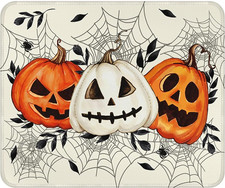 Halloween Mouse Pad, 9.5x7.9 Inch, Spooky Pumpkin, Non-Slip Rubber Base, Desktop picture