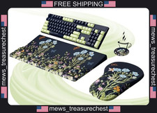 Ergonomic Mouse Pad and Keyboard Wrist Rest Set with Memory Foam, Anti-Slip Base picture
