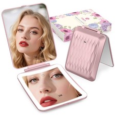 1X/10X Magnifying Makeup Mirror, 3 Color Lights, Touch Control, Rechargeable picture