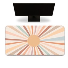 Boho Colorful Rainbow Sun Mouse Pad 31.5x15.7,Boho Gifts for Women,Sunset Sun... picture