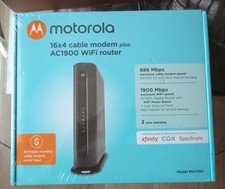New  Motorola MG7550 16x4 Cable Modem Plus AC1900 Wi-Fi Router picture