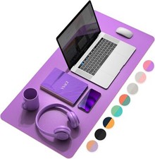 Large PU Leather Dual Sided Desk Pad Non-Slip Mouse Pad Office Home Writing Mat picture