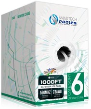 Smartech Cables | Cat 6 Ethernet Cable 1000ft | 23AWG UTP 4-Pairs in-Wall Bul... picture