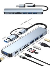 8 in 2Port USB-C Hub Adapter - 5G Speed Multi Splitter for PC, Laptop & MacBook picture