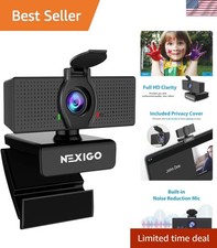 Compact 1080P Webcam with Built-In Privacy Cover for Secure Video Conferencing picture