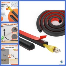 Wall Cord Hider 78 Inch Self-Adhesive Flexible Cable Cover Black picture