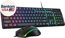 Updated S107 Gaming Keyboard and Mouse, RGB Gaming Keyboard and 10000 DPI Mouse picture