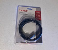 Staples 6.5 Ft Feet (2m) Combination Cable Lock With Security Base Plate Kit picture