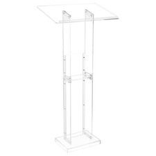 Podium Stand, 50-Inch Acrylic Lectern, Portable Laptop Desk with Wide Reading picture