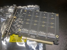 PCI-E Signal Split Array Card PH44 NVME 4 Disk Supports SSD/M Open Box picture