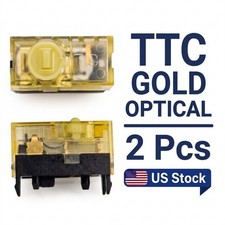 (2 Pieces) TTC Gold Optical Mouse Micro Switch 100 Million Clicks Gaming repair picture