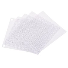 5pcs 120mm Computer Fan Filter Grills PVC Mesh Dustproof Case Cover White picture