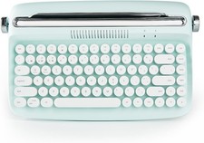 YUNZII ACTTO B303 Wireless Retro Typewriter Bluetooth Keyboard, Sweet Mint Green picture