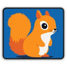 Cute Orange Squirrel Gaming Mouse Pad | Cartoon Animal Desk Mat picture