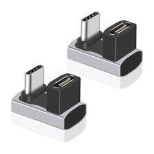 2-Pack 240W U Shape USB C Adapter, 40Gbps 180 Degree USB C Male to Female Ada... picture