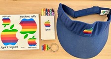 Rare 1986 APPLE COMPUTER Box of Coloring Crayons MAC Macintosh Rainbow Logo Lot picture