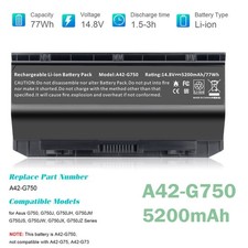 Replacement A42-G750 Battery For ASUS ROG G750 G750J G750JM G750JS G750JW 77Wh picture