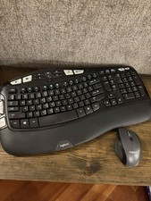 Logitech K350 Wave Ergonomic Wireless Keyboard + M705 Mouse Bundle w/ Dongle picture