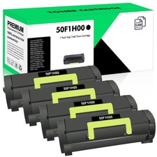 4 Pack Compatible Black Toner Cartridge for Lexmark 501H 50F1H00 MS310dn MS315dn picture