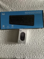 Adesso Multimedia Desktop Keyboard + Dell MS300 Wireless Mouse Combo — Brand New picture