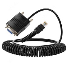 CBA-RF2-C09ZAR RS232 DB9 DB9 Female Connector Coiled Cable for Zebra 9.84ft 3M picture