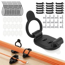 15 Pack Adjustable Elastic Adhesive Cable Clips, Cable Management Holder picture