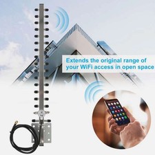 2.4G Directional Yagi WiFi Antenna 25dBi Wireless Router Network Card Outdoor US picture