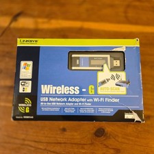 VTG 2005 Linksys Wireless USB Adapter Wi-Fi Finder Silver Blue LCD Screen Cisco picture