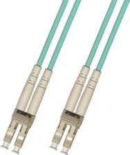 1.5M 40GB OM4 Multimode Duplex Fiber Optic Cable 50/125 LC Aqua Patch Cable picture