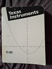 Vintage 1998 Texas Instruments TI-89 User's Manual Guidebook instructions picture
