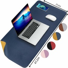 Large PU Leather Dual Sided Desk Pad Non-Slip Mouse Pad Desk Mat 600MM X 1200MM picture