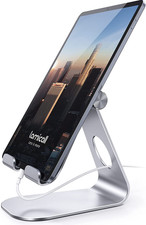 Lamicall iPad Stand Adjustable Tablet Holder, Sturdy Aluminum, Multi-Angle picture