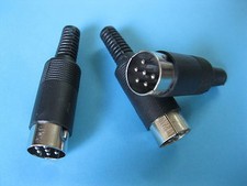 100 pcs Standard DIN Plug 6 Pin Male Connector with Plastic Handle New picture