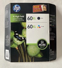 New Genuine HP 60XL Black Color Ink Cartridge Photosmart C4635 C4680 - 2PK picture