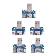 5 PCS USB Mini Board Pass Through Adapter Plate Male To Female Type C 4P PCB picture