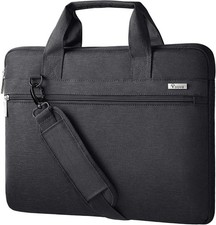 15.6-15 Inch Laptop Bag, Shoulder Bag, MacBook Case, Black | Slim 360-degree bag picture