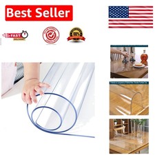 Versatile 14x24 Clear PVC Mat - Easy Clean Table Protector for Home & Office picture