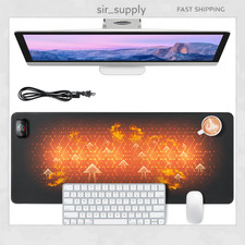 Heated Mouse Pad - Large Warm Desk Mat with 3 Heat Levels, Foot Warmer for Gamin picture