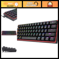 Compact 60% Hot-Swap RGB Gaming Mechanical Keyboard - Wired, Customizable Keys picture
